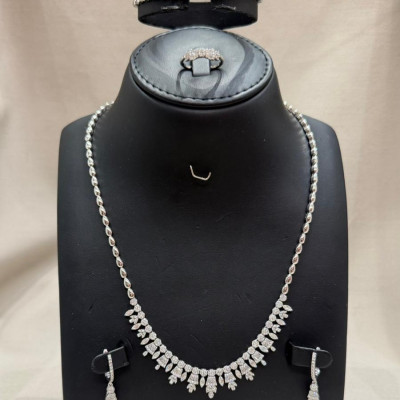 طقم فضة بدون خاتم 