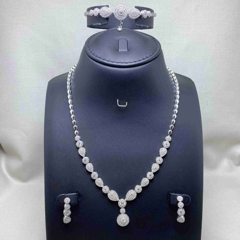 طقم فضة بدون خاتم 